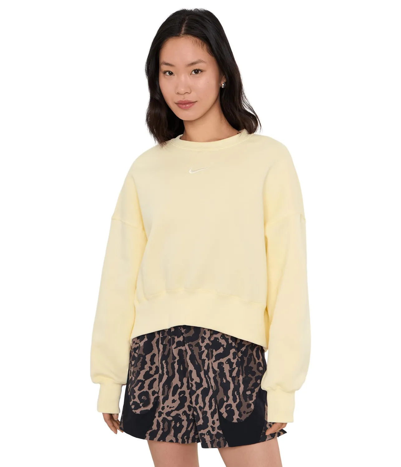 Nike Phoenix Fleece felpa donna girocollo oversize morbida