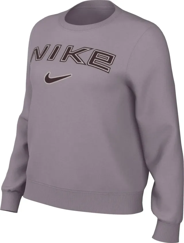 Nike Phoenix Fleece felpa donna girocollo logo raso
