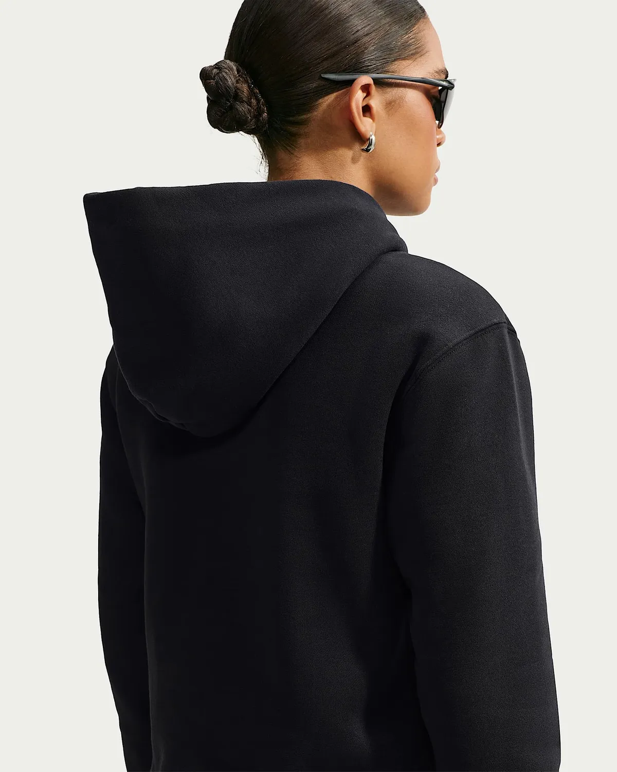 Nike Club Fleece felpa donna S cappuccio grigio