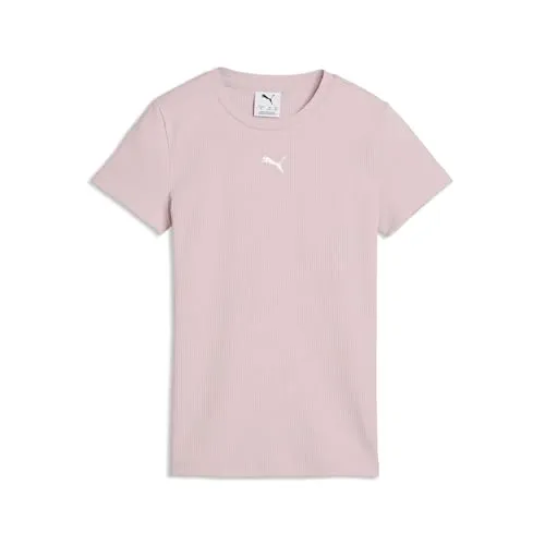 Puma Ess Elevated Rib Slim Tee G maglietta Misty Pink