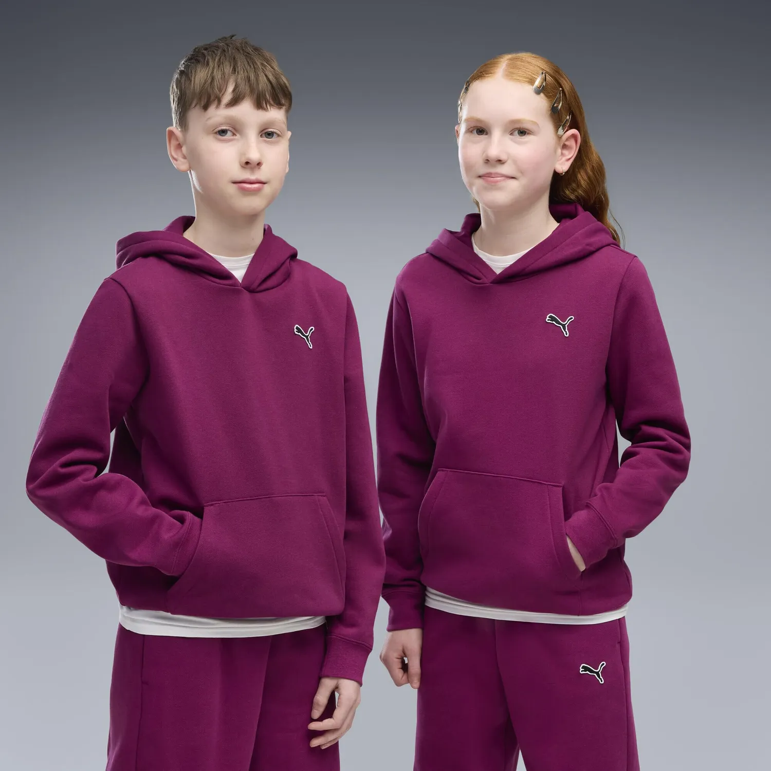 Puma Essentials Elevated felpa ragazzo Fuchsia Glow