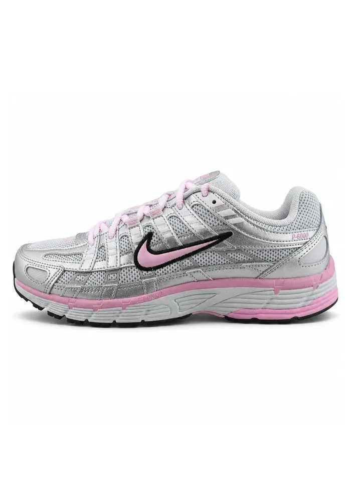 Nike P-6000 Sneakers Donna 37.5 Platino Rosa retrò