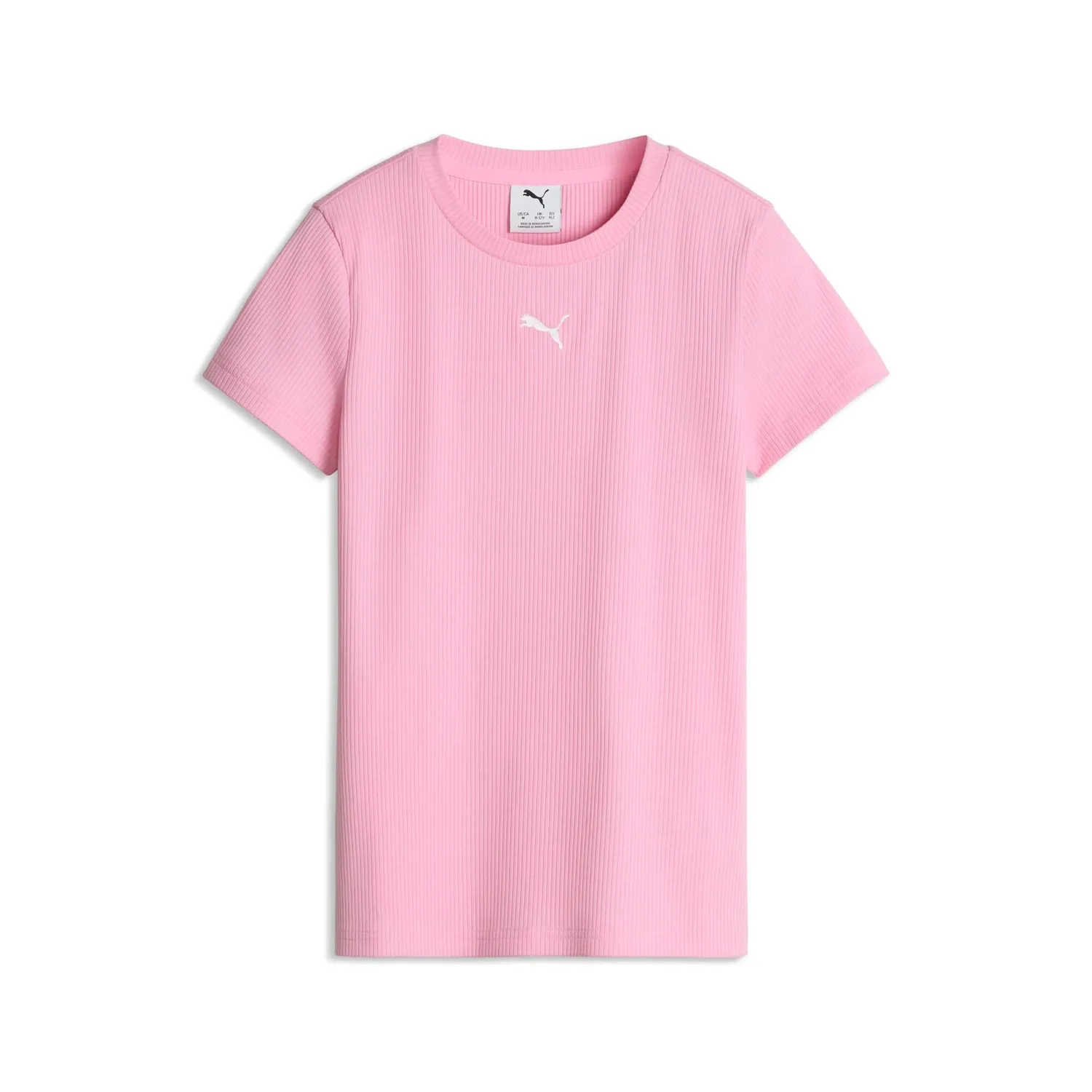 Puma Ess Elevated Rib Slim Tee G maglietta Misty Pink