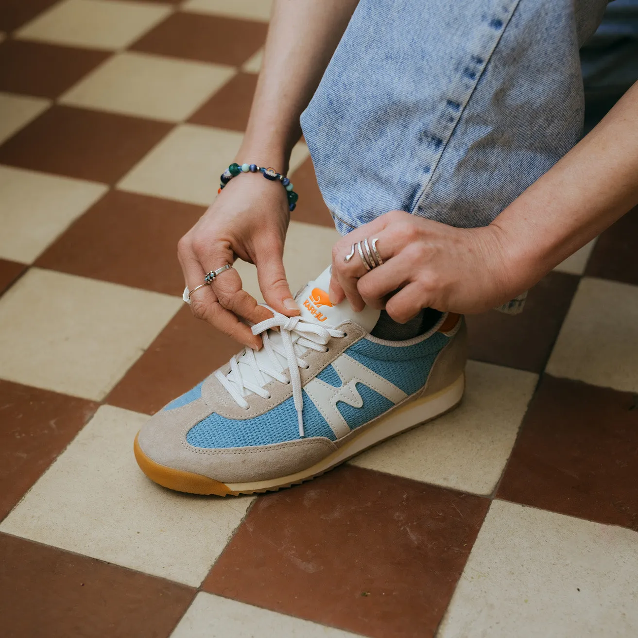 Karhu Mestari 76 sneakers Silver Lining Orange Peel cotone