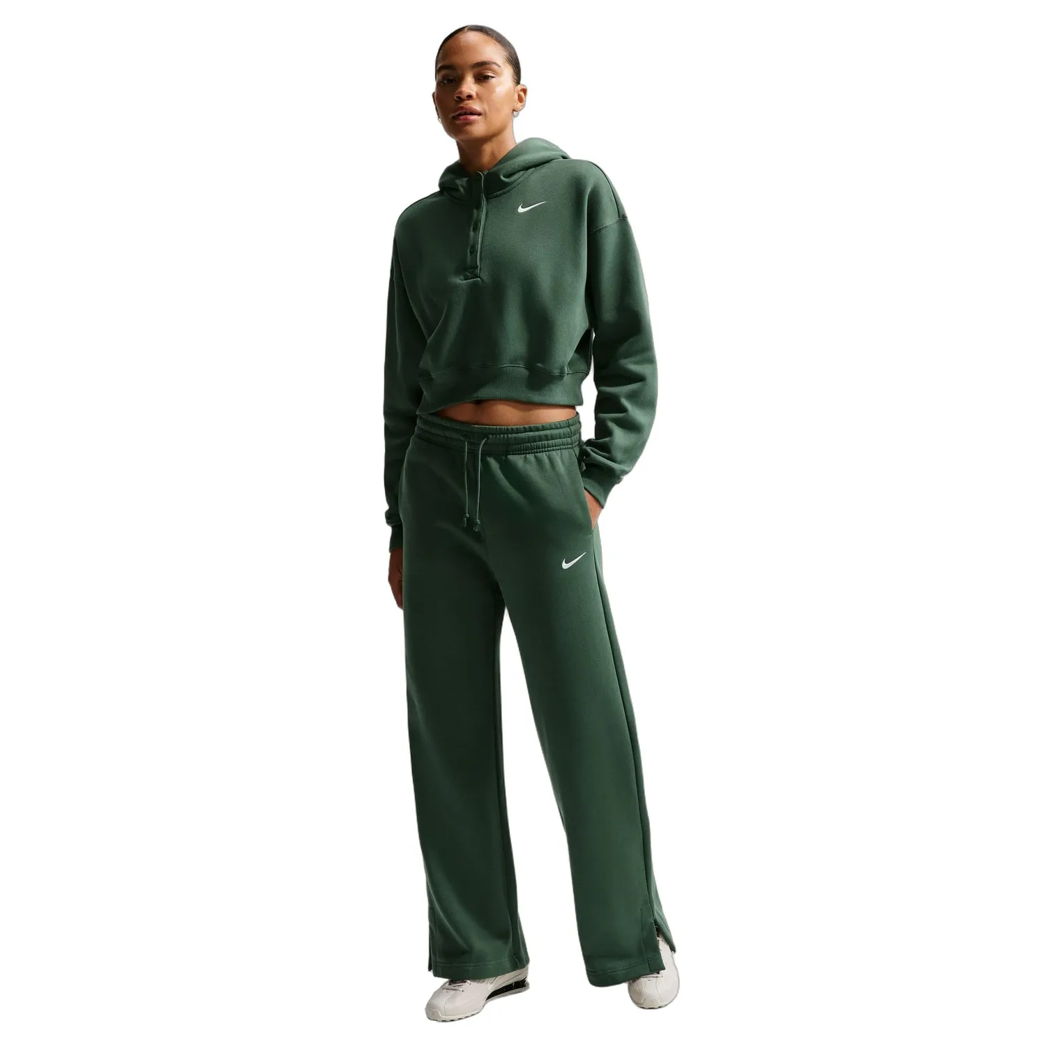 Nike Phoenix FLC HR Pant pantaloni donna neri M pile