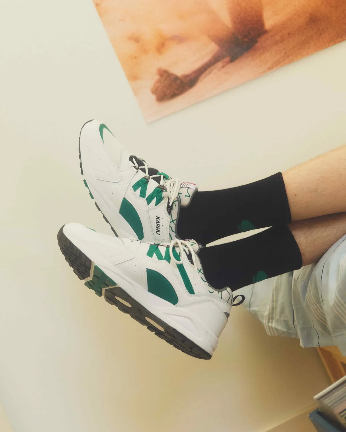 Karhu Fusion 2.0 sneakers White Ultramarine Green pelle