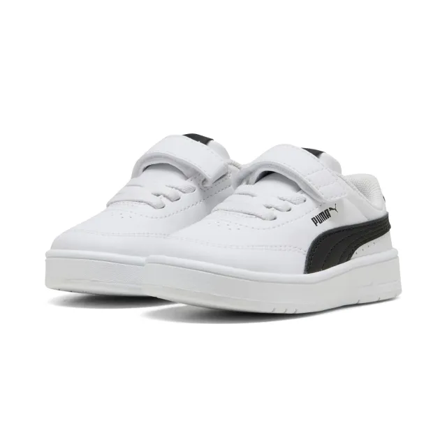 Puma Court Classic sneakers bimbi bianche velcro