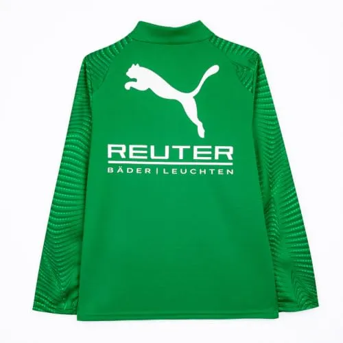 Puma Borussia Mönchengladbach 1/4 Zip Top Jr maglia 176 mezza zip