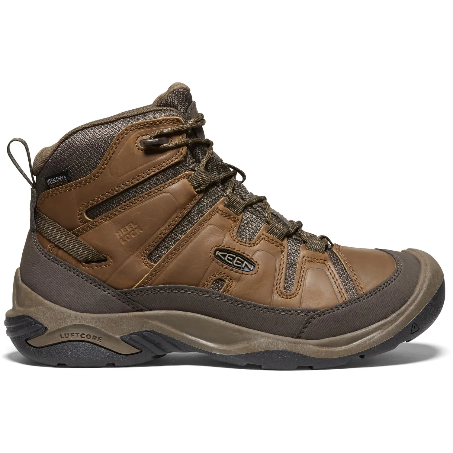 KEEN Circadia Mid Waterproof Wide scarponi uomo pelle