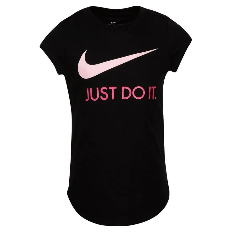 Nike T-shirt bambina nera cotone manica corta