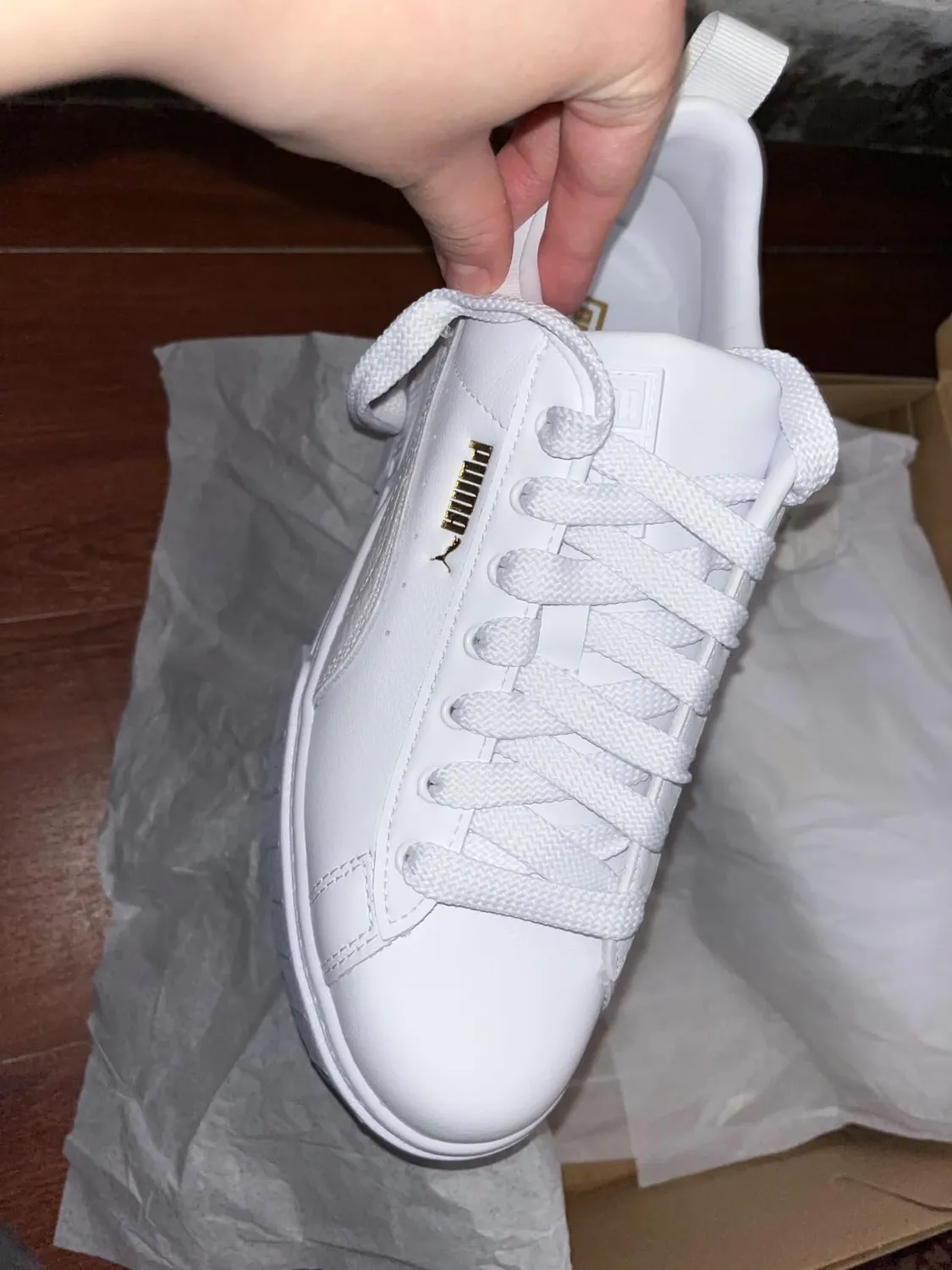 PUMA Mayze sneakers donna pelle suola alta