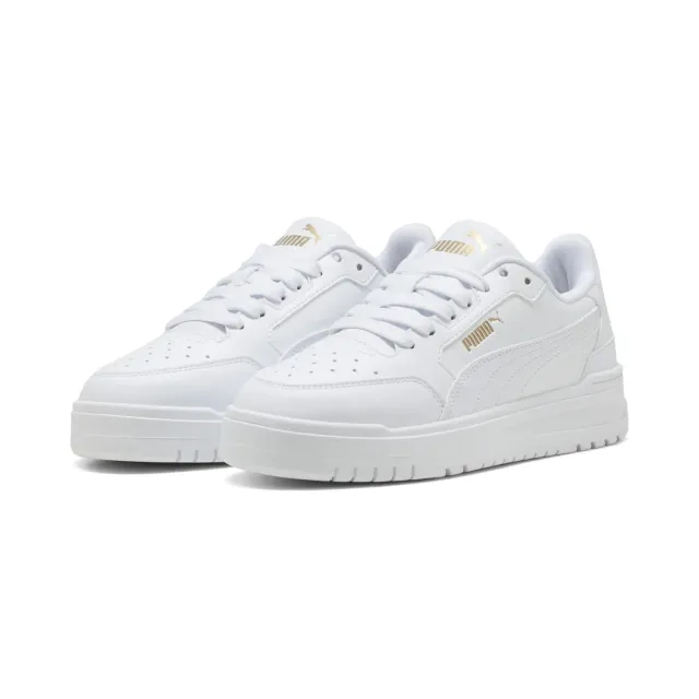 Puma Shuffle Downtown sneakers ragazzi bianche oro