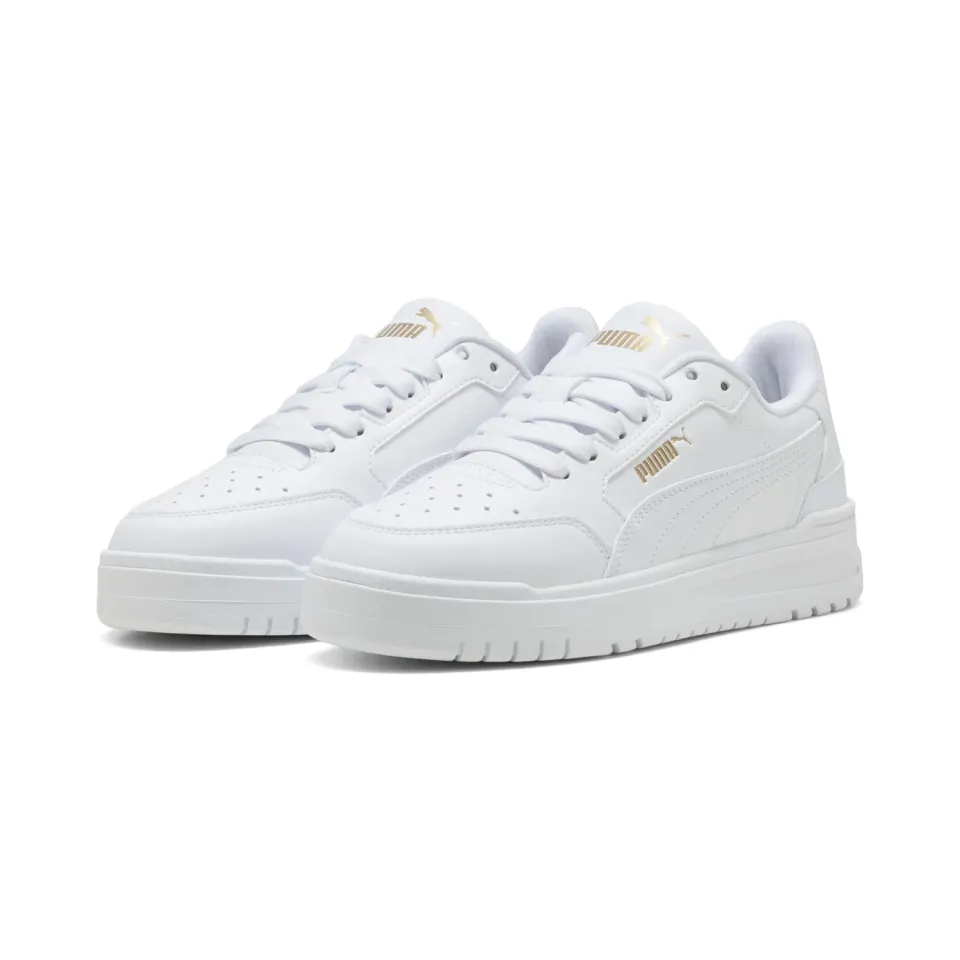 Puma Shuffle Downtown sneakers ragazzi bianche oro