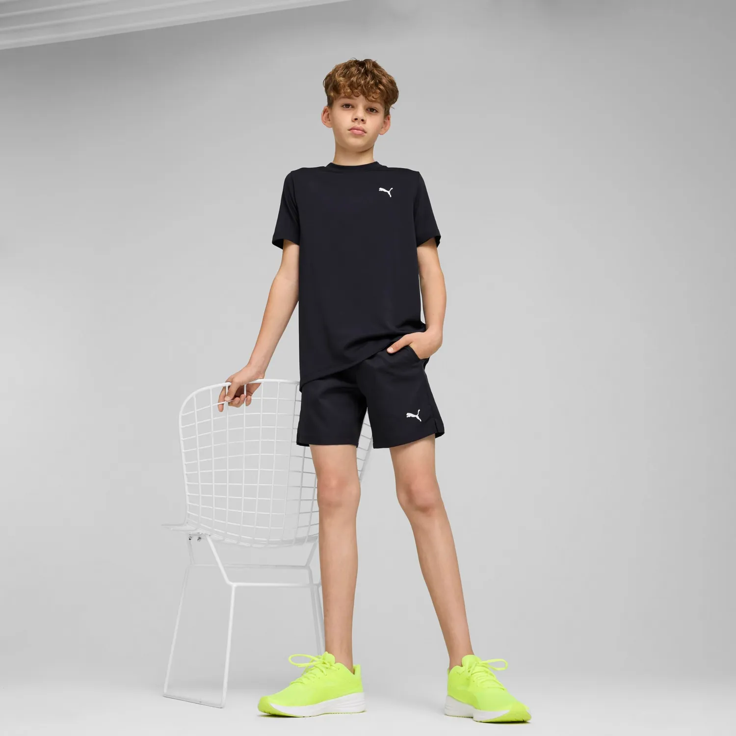 Puma Tad Ess Tee maglietta bimbo cotone tinta unita