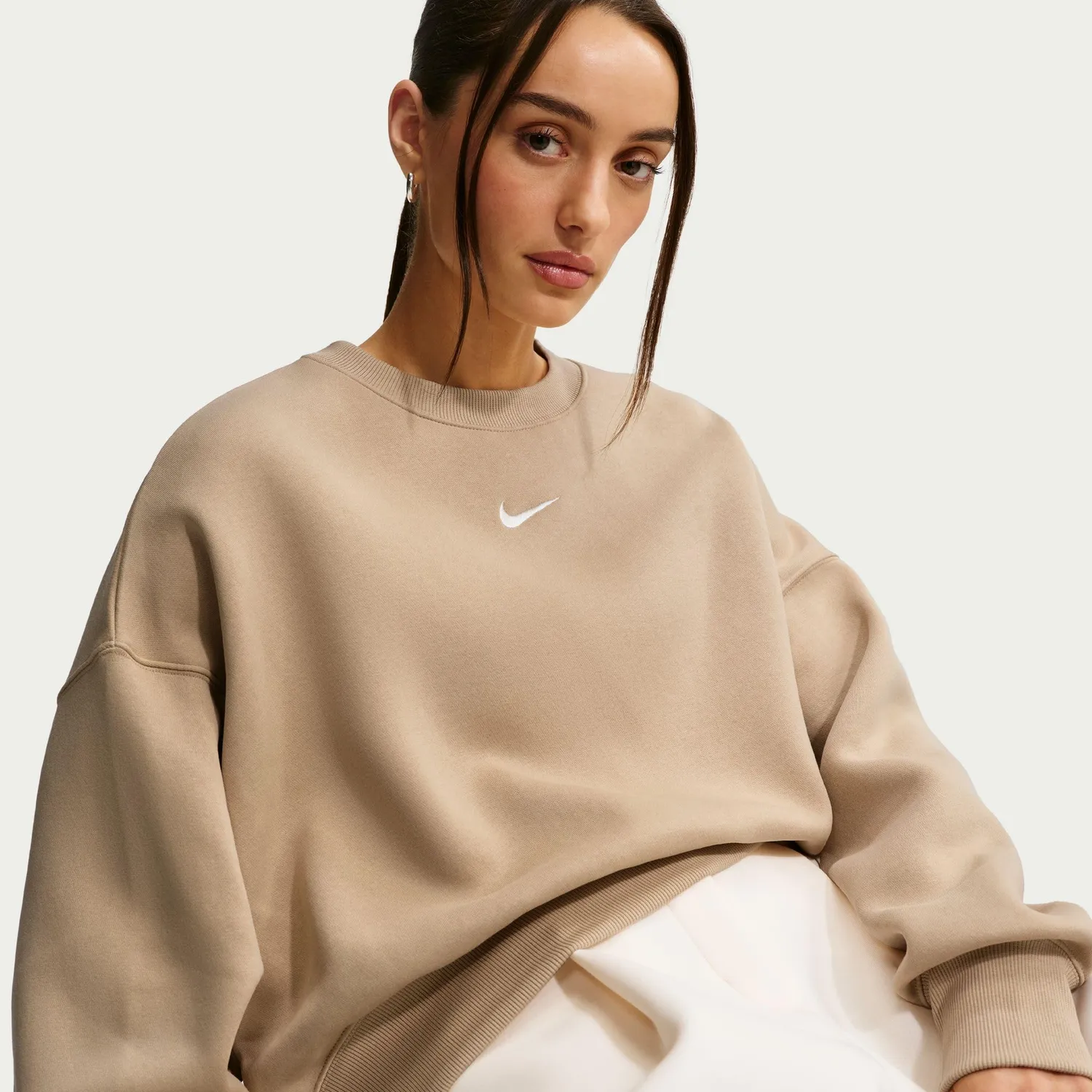 Nike Phoenix Fleece felpa donna girocollo oversize morbida