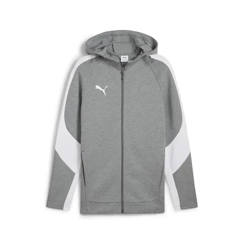 Puma Teamevostripe felpa uomo con cappuccio M grigia