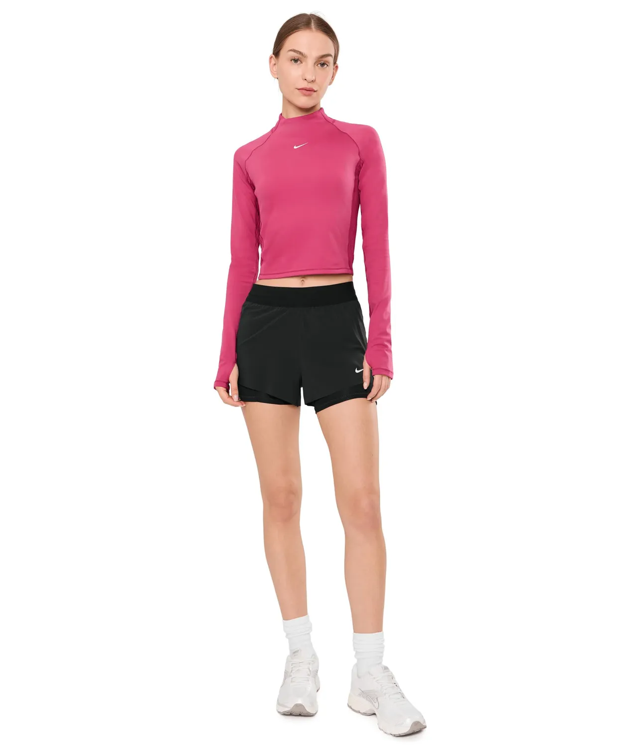 Nike Swift shorts running donna S neri 2 in 1