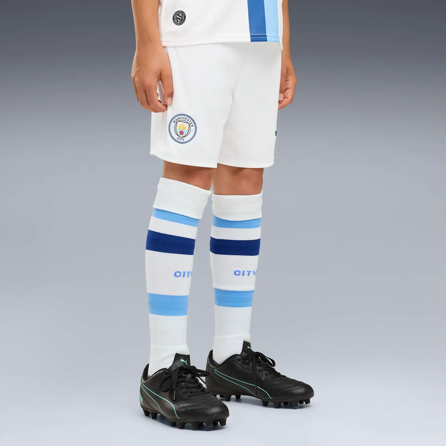 PUMA Manchester City Replica Jr 26/27 pantaloncini bianco blu