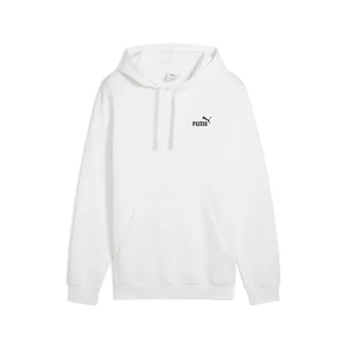 Puma Ess Small No.1 Logo felpa uomo bianca cappuccio