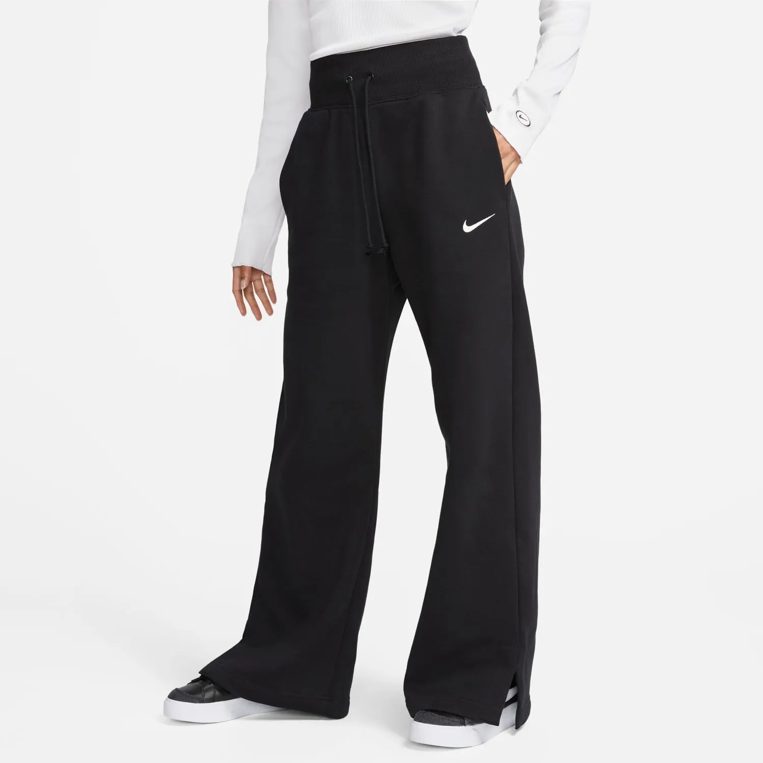 Nike Phoenix Fleece HR Wide pantaloni donna XS Tall