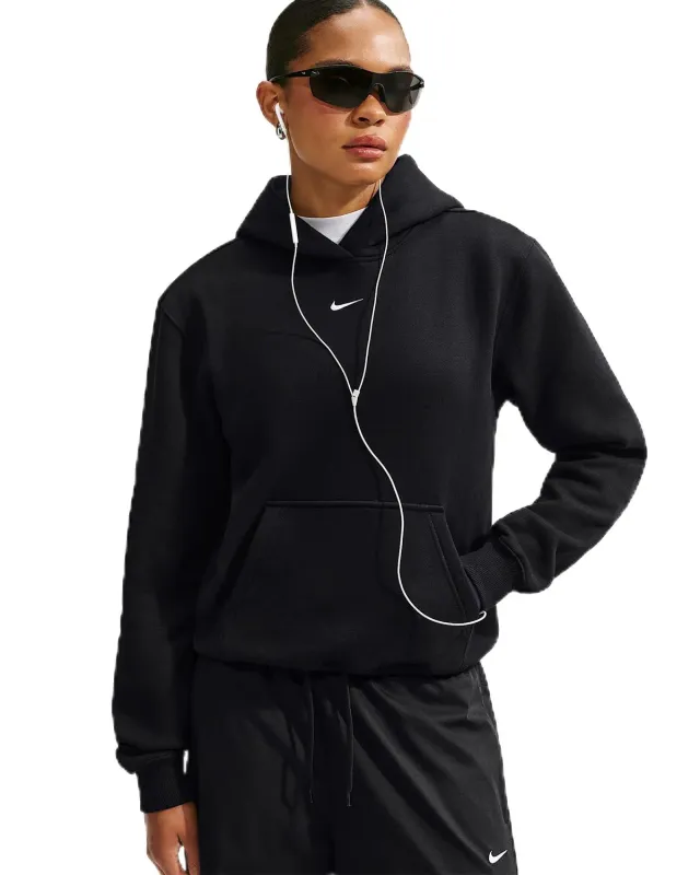 Nike Club Fleece felpa donna S cappuccio grigio