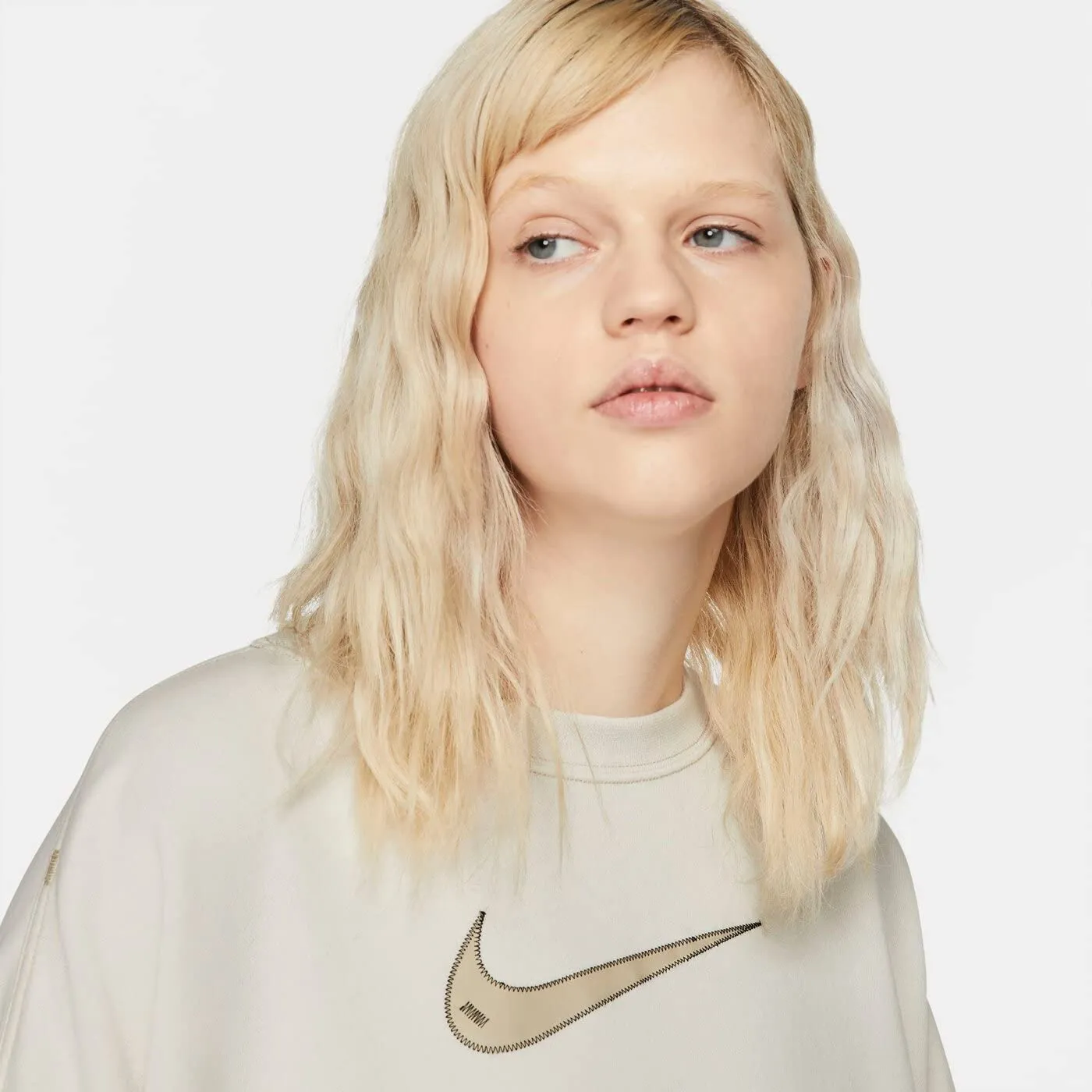 Nike Cropped Crew Felpa Donna L Corta Manica Lunga