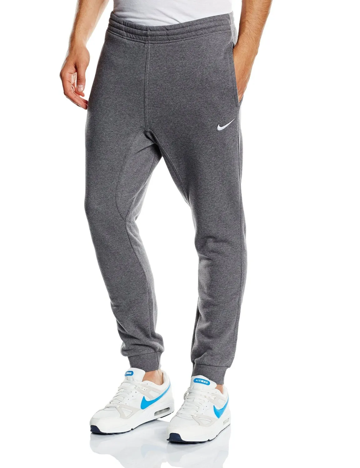 Nike Club Swoosh pantaloni tuta uomo pile grigi