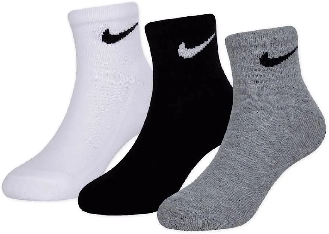 Nike Cushioned Ankle calzini 3 paia 5-7 anni bianchi