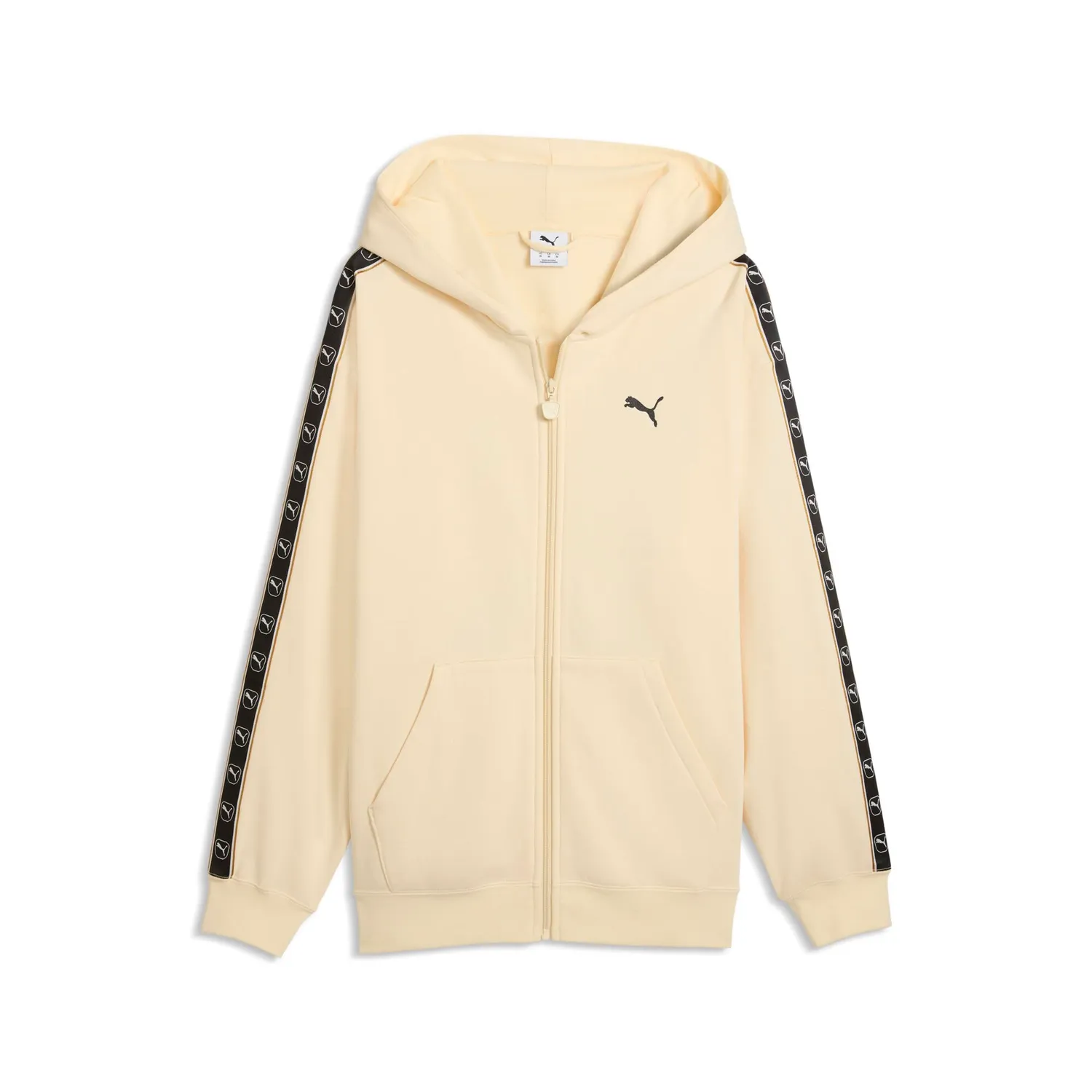 PUMA Ess Elevated Tape Felpa Zip Nera Full-Zip Hoodie
