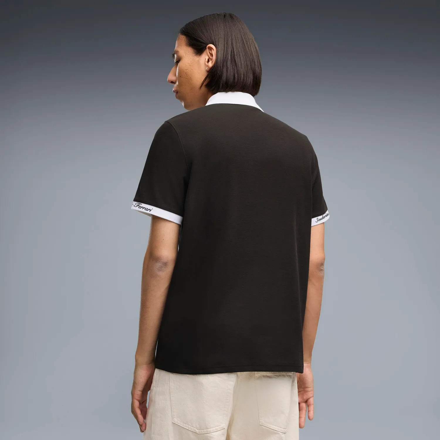 Puma Polo piqué Ferrari uomo nera L