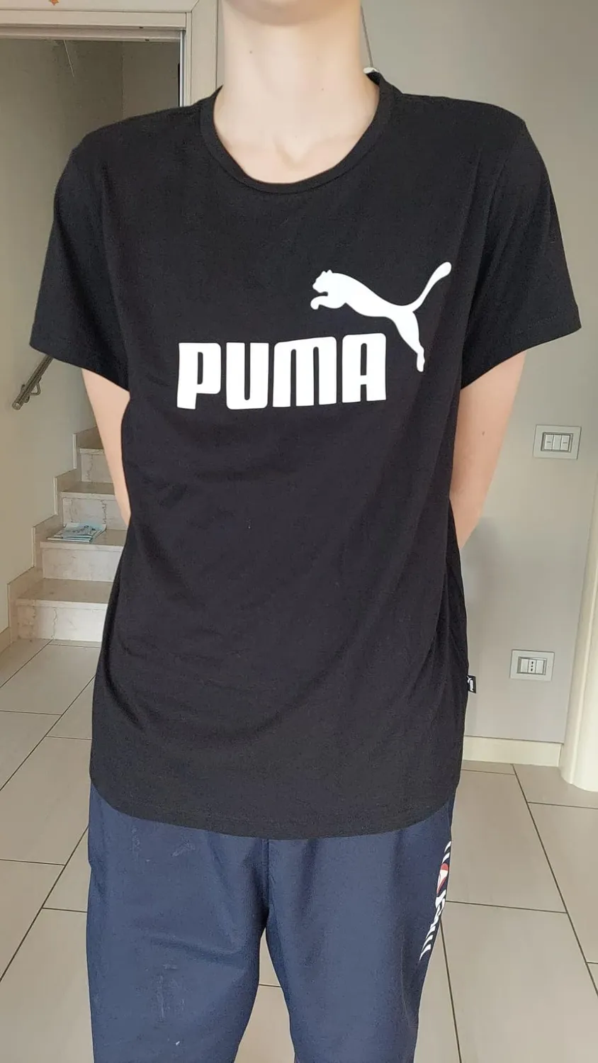 PUMA Ess No.1 Logo Tee t-shirt bianca unisex