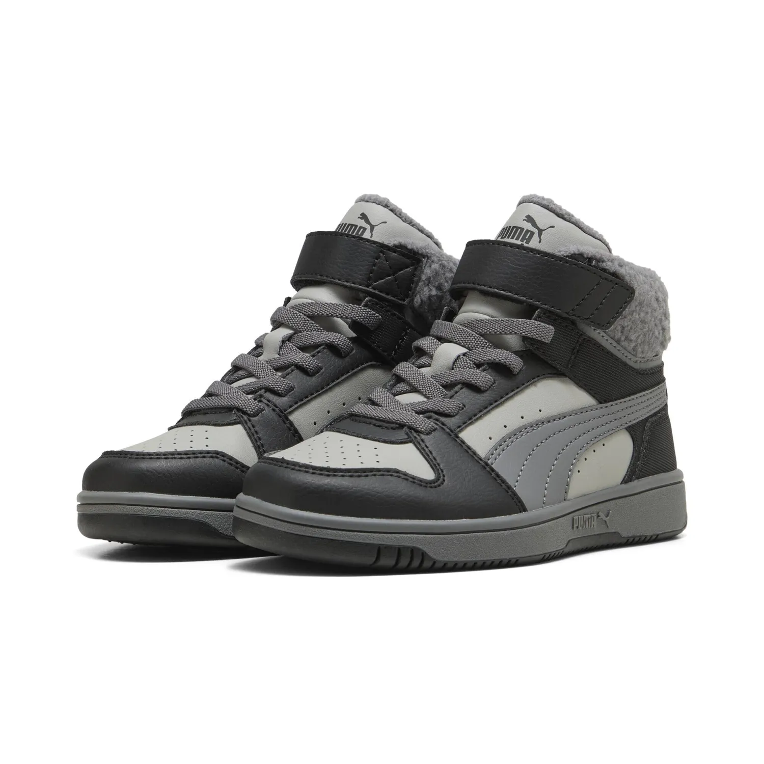 Puma Rebound Slam Mid Cosy sneakers bambino grigio