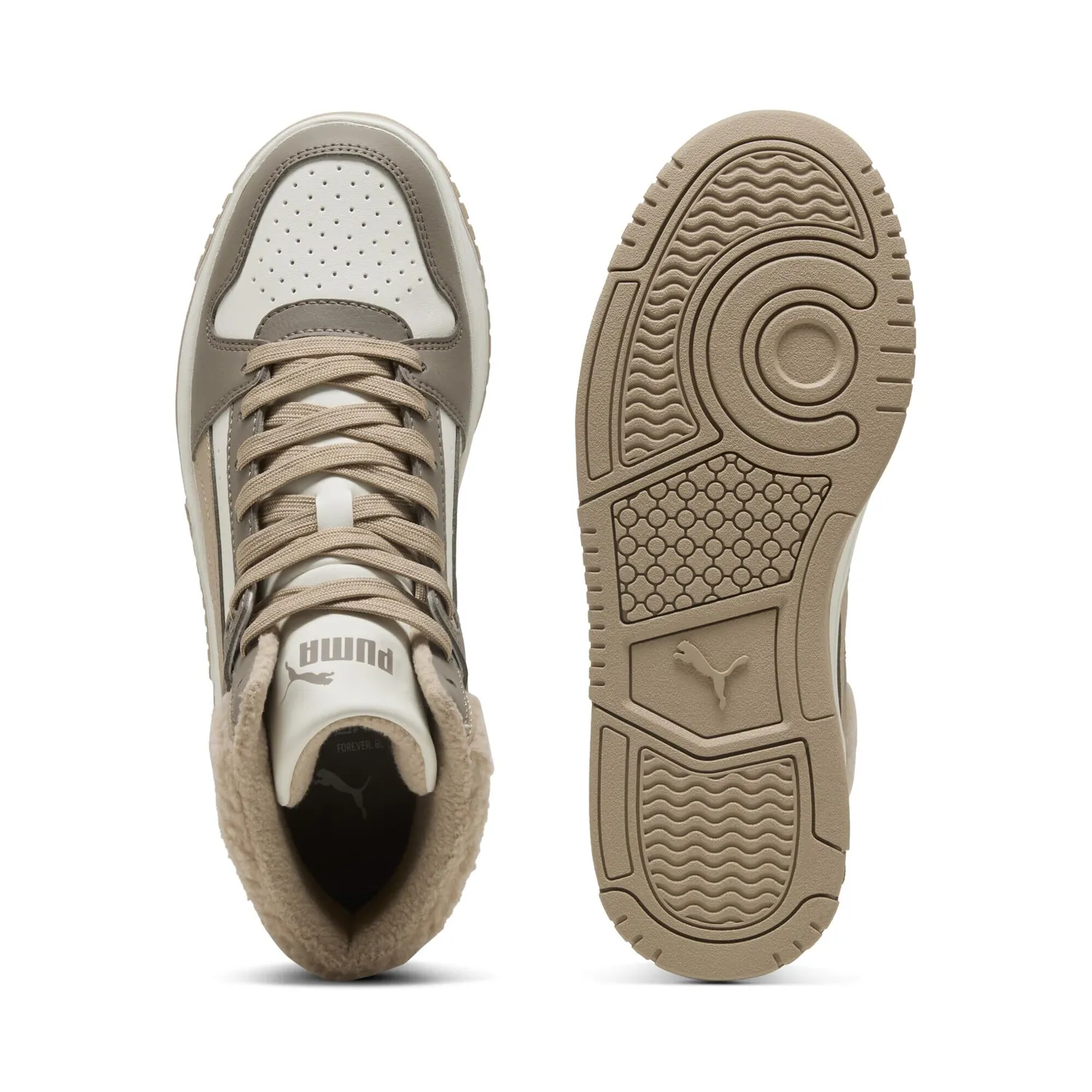 Puma Rebound Slam Mid Cozy Jr sneakers grigie alte