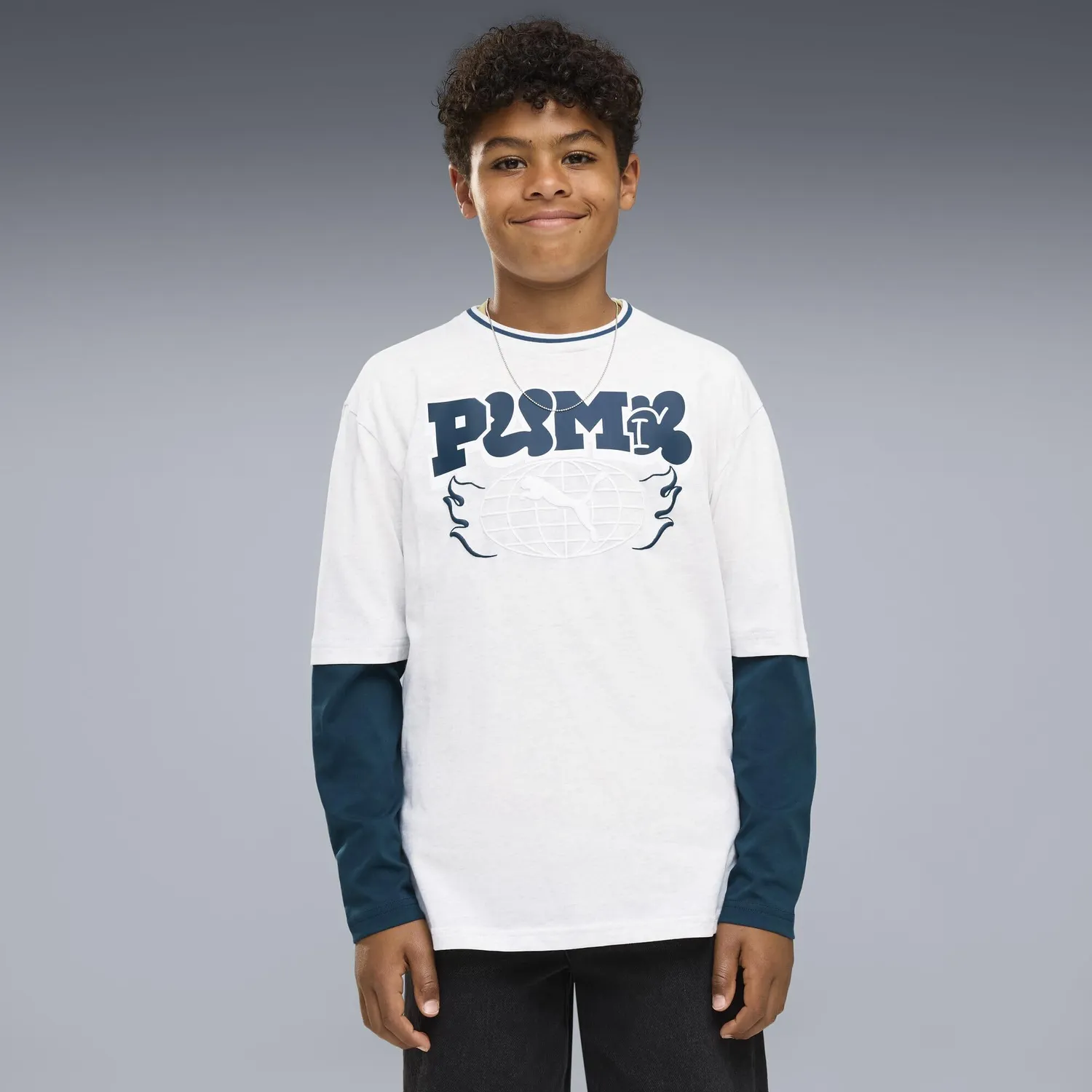 Puma Mid90s Relaxed Layered Longsleeve Tee B maglia bambino