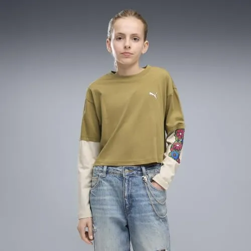 Puma Mid 90s maglia maniche lunghe ragazza 128 cropped