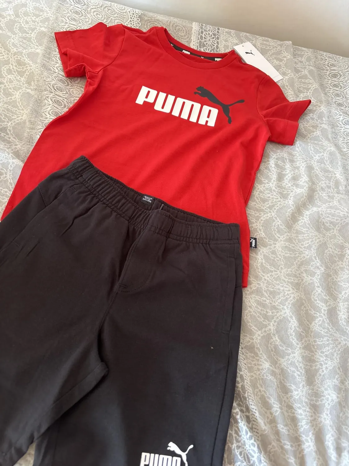 Puma Ess Tee Shorts Set tuta bimbi 3-4 anni cotone
