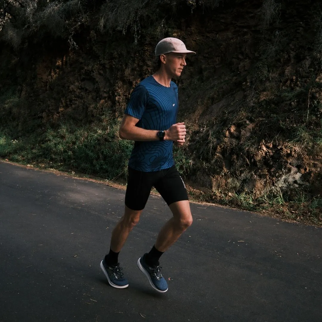 Karhu Running T-Shirt maglia uomo blu elasticizzata