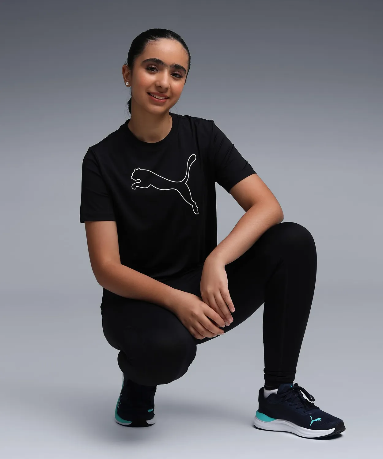 Puma Tad Ess Cat Logo Tee maglietta bambina cotone