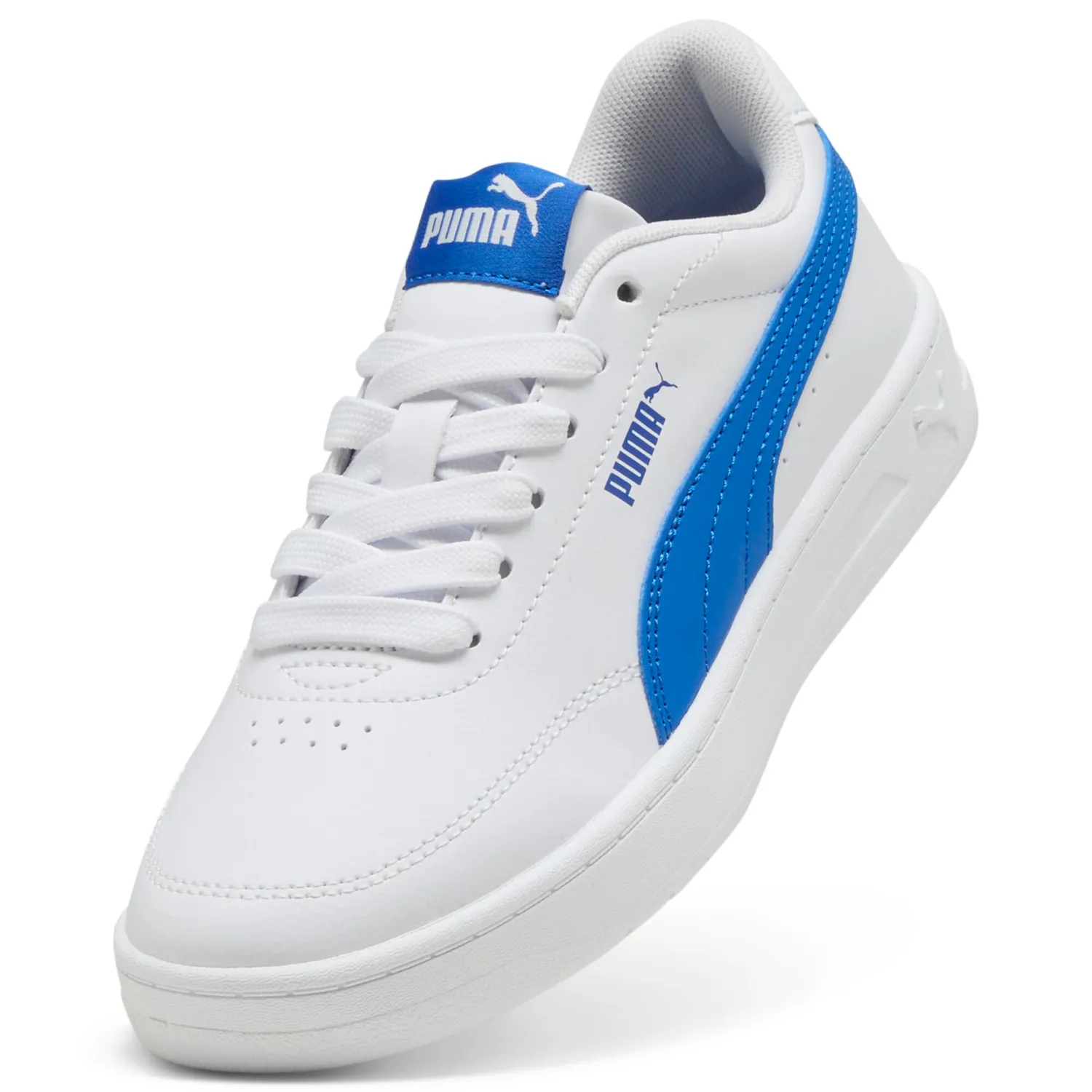 Puma Court Classic Clean Jr scarpe bianco-blu bimbo