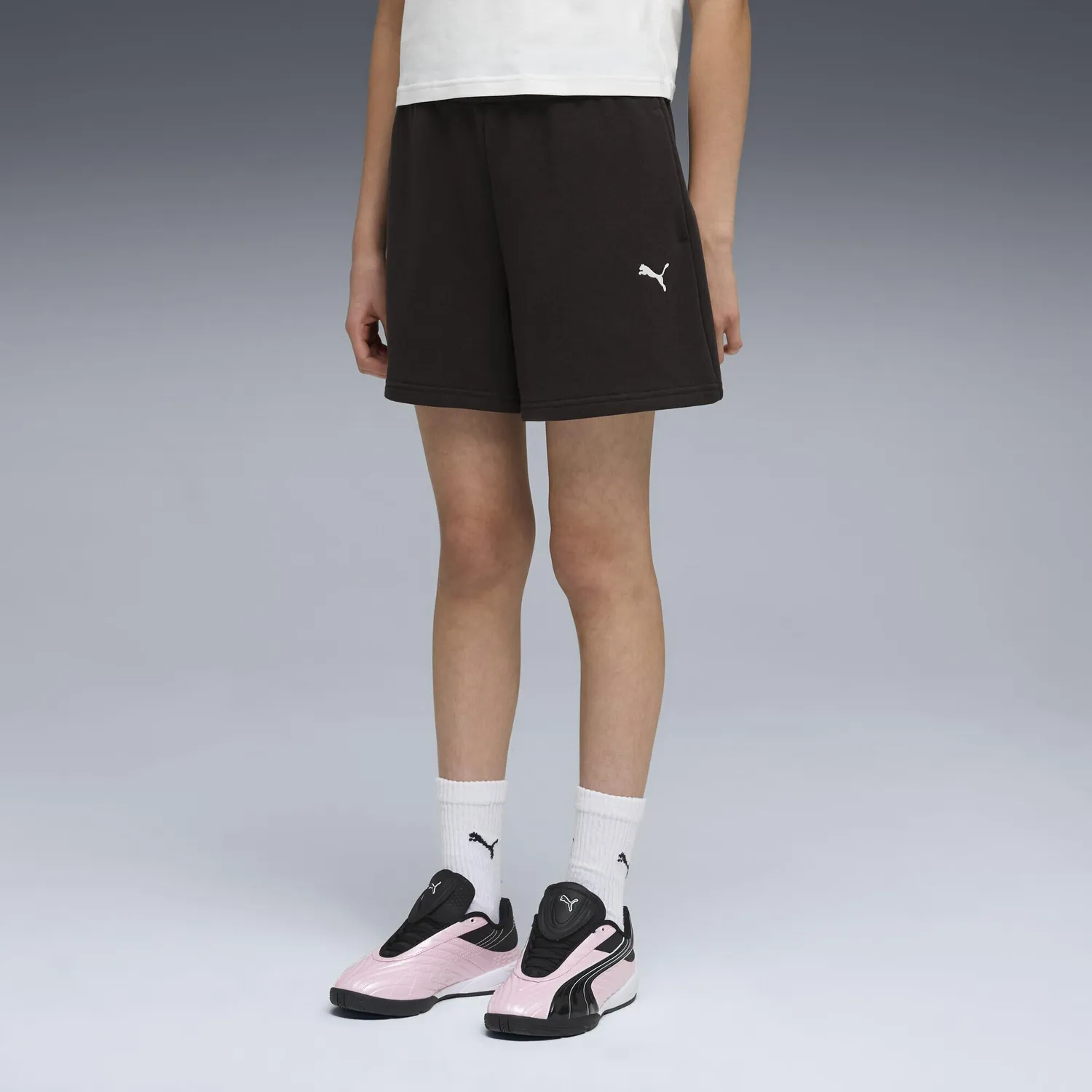 PUMA ESS High Waist TR G pantaloncini bambina vita alta