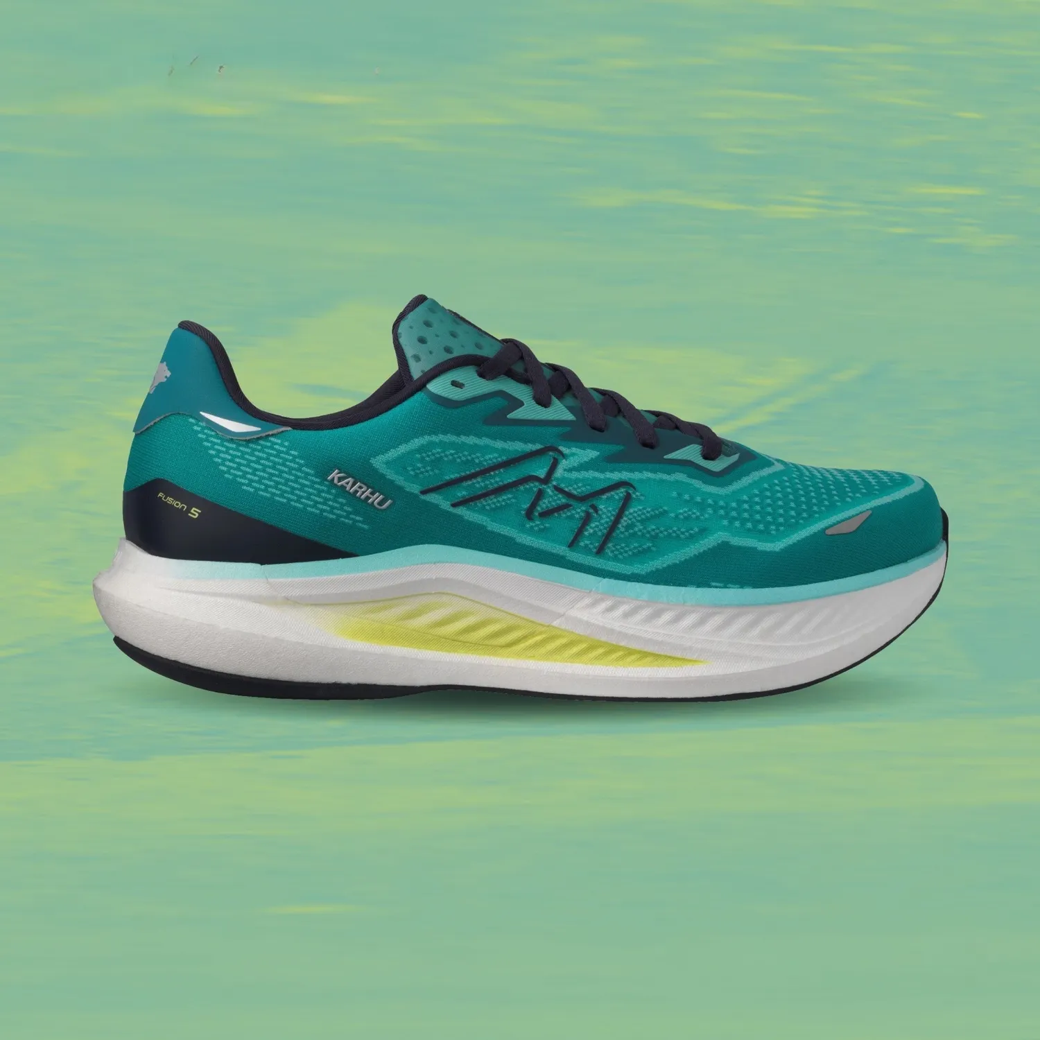 Karhu Fusion 5.0 scarpe corsa Baltic Wild Lime reattive