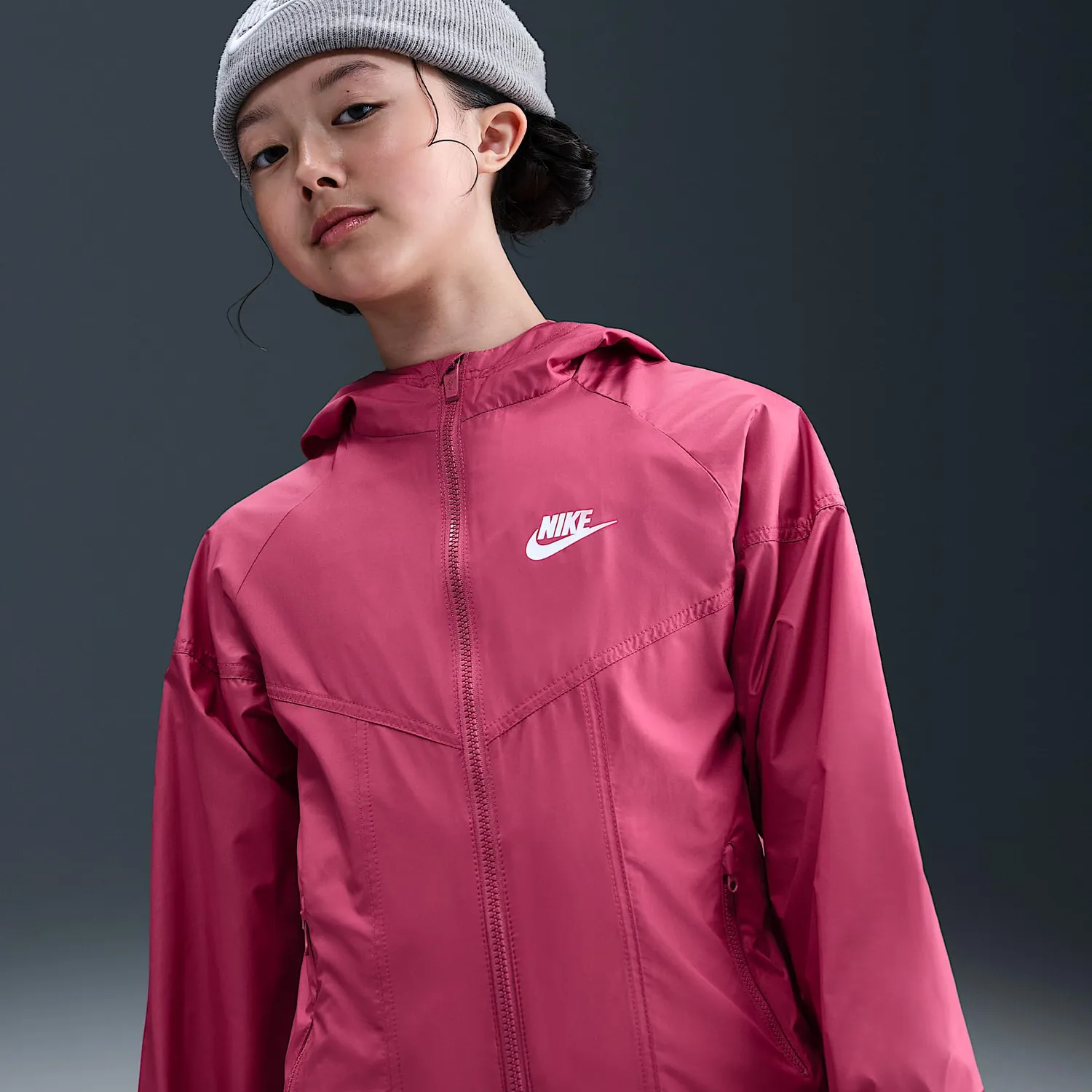Nike Windrunner giacca bambini antipioggia con cappuccio