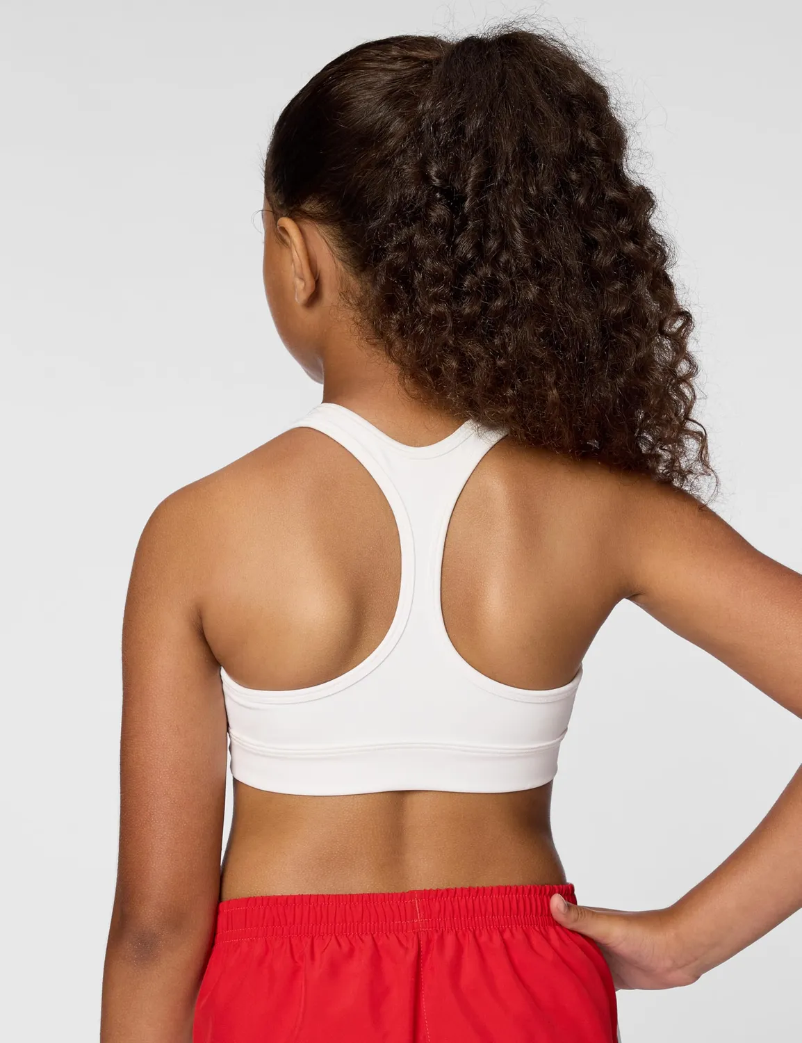 Nike Swoosh Bra Sportivo Bambina Bianco Traspirante