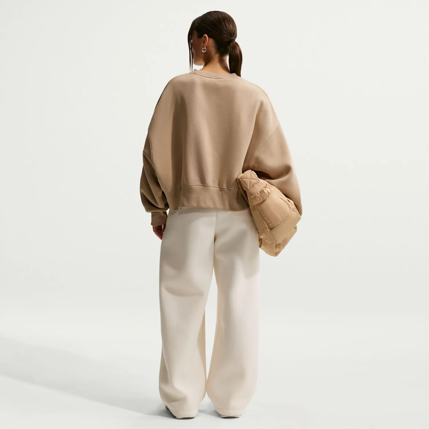 Nike Phoenix Fleece felpa donna girocollo oversize morbida