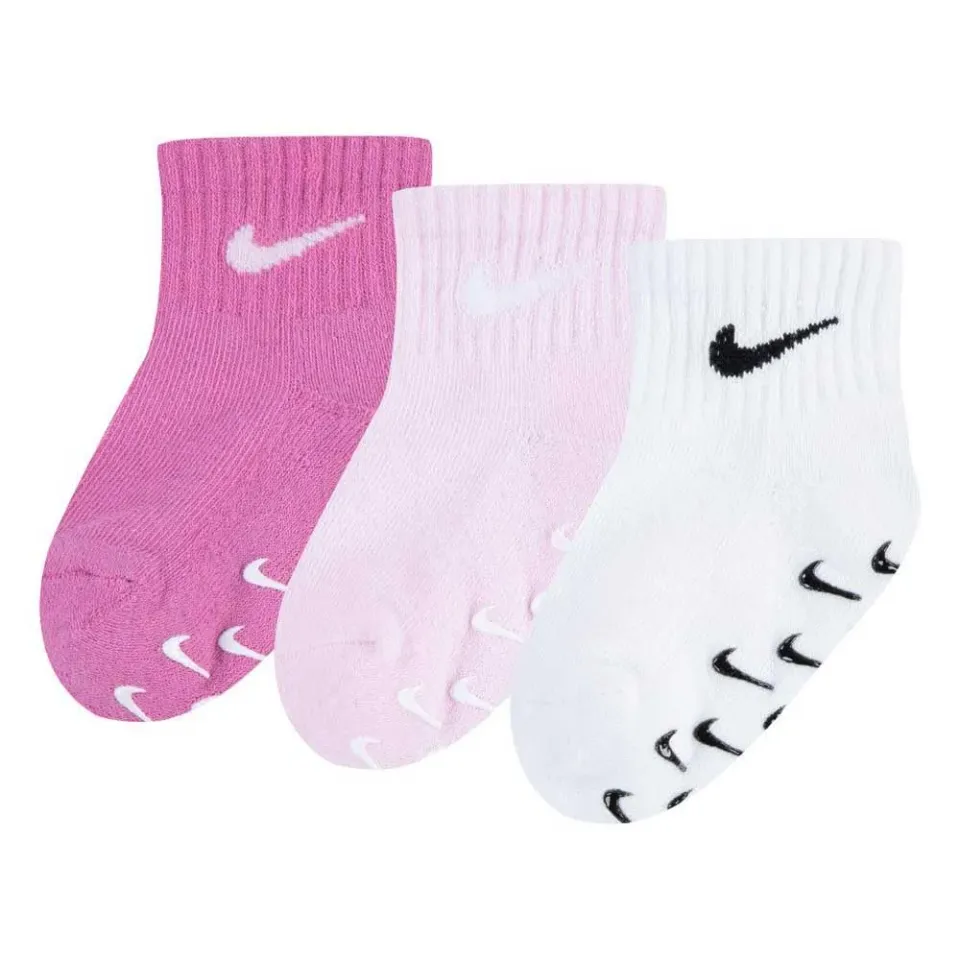 Nike Gripper Qtr calzini bambino 3 paia flamingo