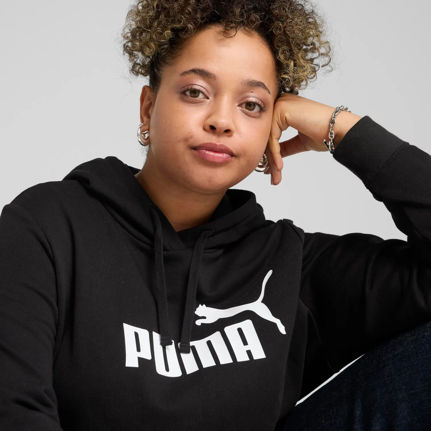 Puma Ess No. 1 Logo Hoodie FL felpa con cappuccio in cotone