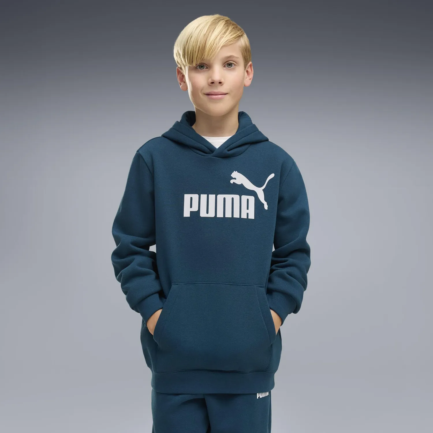 Puma Athletic felpa con cappuccio cotone tasca a marsupio