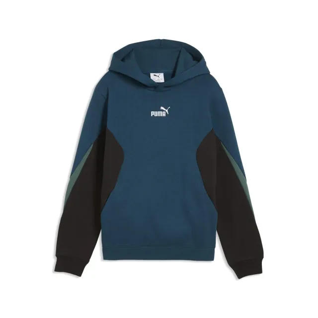 Puma Ess Block Hoodie felpa bambino 164 petrol