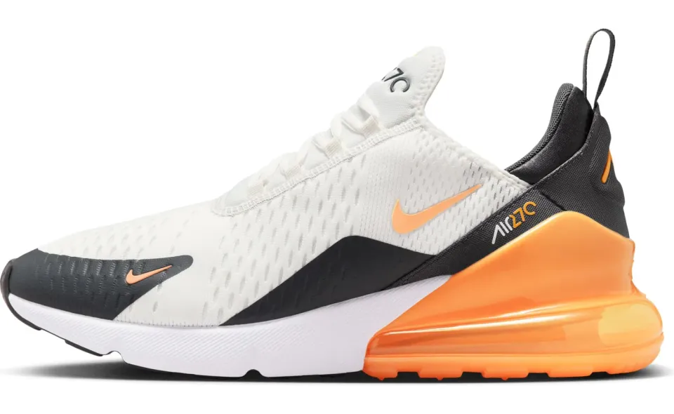 Nike Air Max 270 scarpe uomo bianco arancio 43 EU