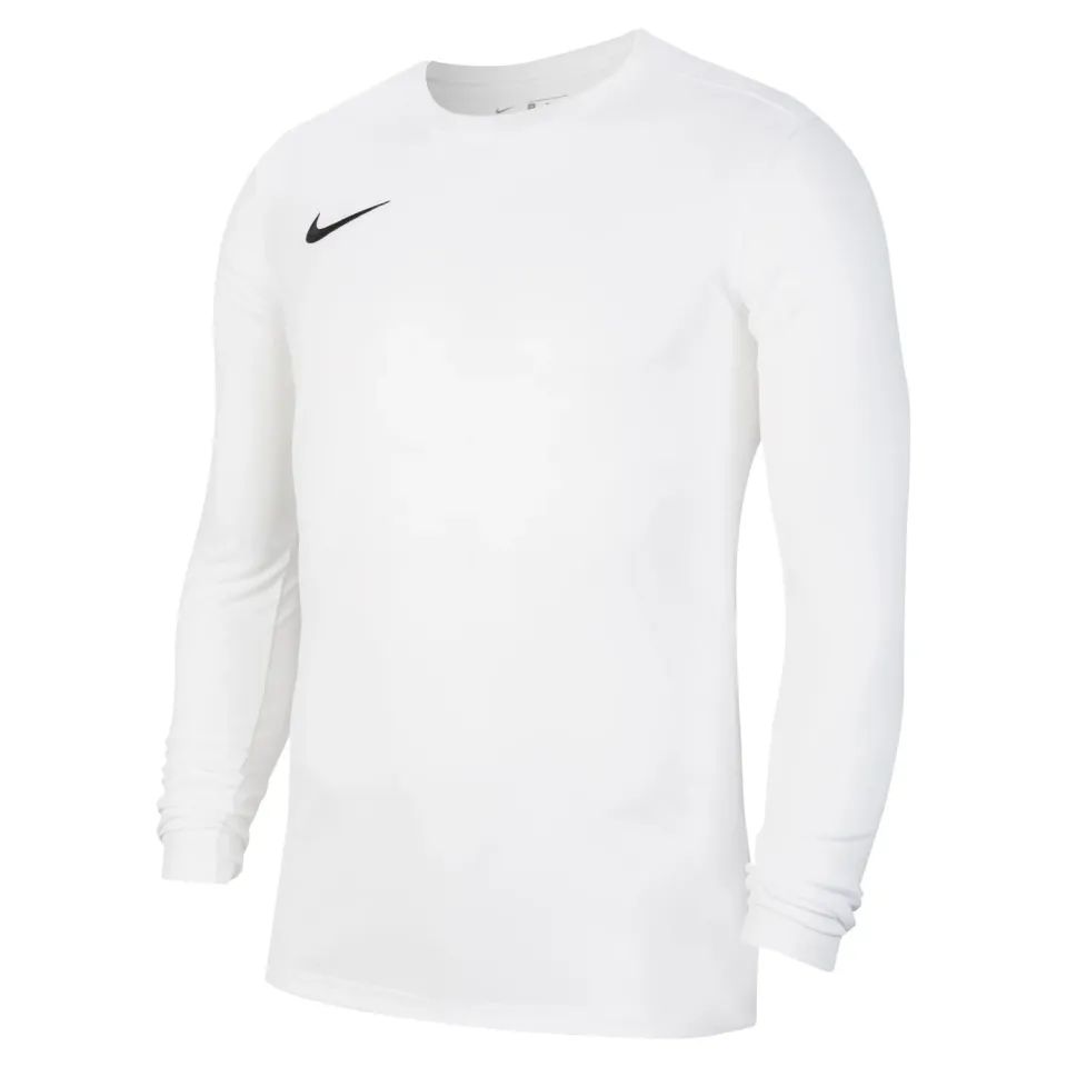 Nike Park VII maglia calcio bambino manica lunga bianco nero